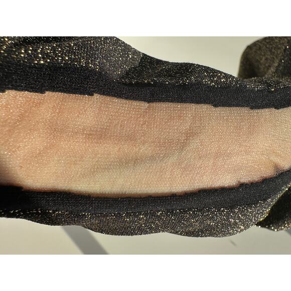 Hansel from Basel x Rachel Comey Slim Sheer Crew Black Gold Womens Socks 6-9.5 - Picture 13 of 14